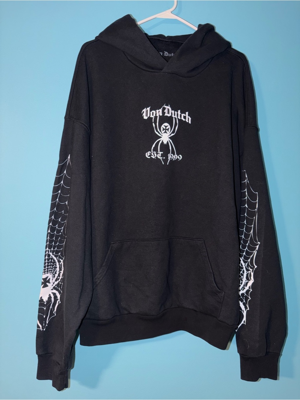 Von Dutch Black Spider Hoodie NWOT